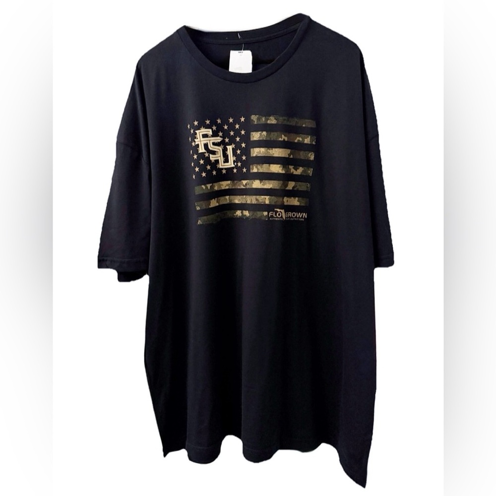 FLO GROWN FSU American Flag Camo Graphic Tee 4X NWT